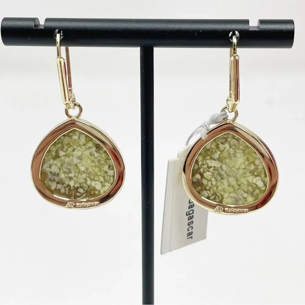 JTV Stone Gold Dangle earrings